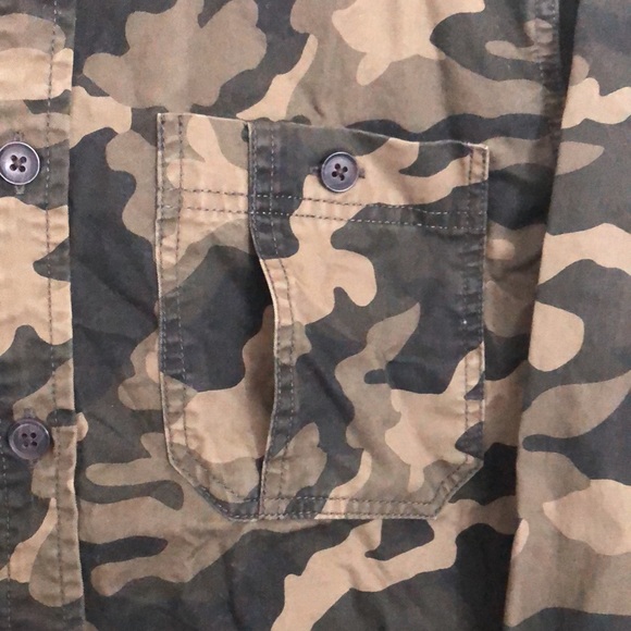 Never Worn Camouflage Button Down Shirt - Picture 3 of 4